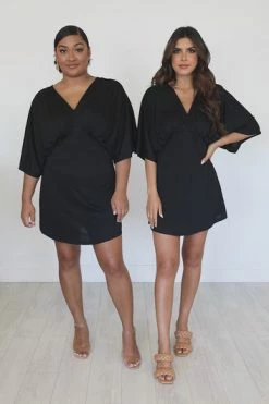 Flash Sale 🔔 Pink Lily Midnight Hour Black Drape Front Mini 👗 Dress ✨ -Cheap dresses Store 1312a4f288464edab9ec859142c06207.thumbnail.0000000 530x530