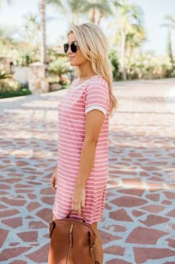 Flash Sale ✔️ Pink Lily Blissful Days Mauve/White Striped T-Shirt 👗 Dress FINAL SALE ✔️ -Cheap dresses Store 155350 AL143678 unbotheredcap 164324 jennywhite 172612 getawayofalifetimecognac 166406 sunburstlove 13 650x