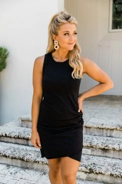 Promo 𧨠Pink Lily Hold Me Forever Tank π Dress Black FINAL SALE β