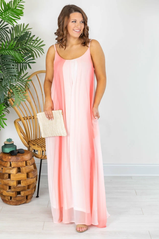 Outlet π₯ Pink Lily Oceans Of Love Coral Ombre Maxi π Dress FINAL SALE β 9 Outlet π₯ Pink Lily Oceans Of Love Coral Ombre Maxi π Dress FINAL SALE β - Image 9