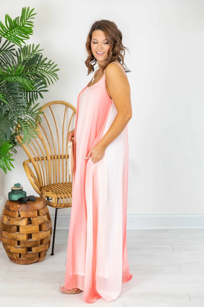 Outlet π₯ Pink Lily Oceans Of Love Coral Ombre Maxi π Dress FINAL SALE β 10 Outlet π₯ Pink Lily Oceans Of Love Coral Ombre Maxi π Dress FINAL SALE β - Image 10