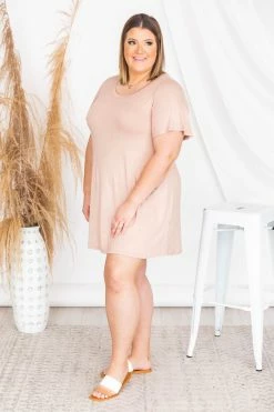 Best reviews of 🥰 Pink Lily Basically The Best Beige T-Shirt 👗 Dress FINAL SALE 🤩 -Cheap dresses Store 171632 4 650x