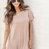 Best reviews of 🥰 Pink Lily Basically The Best Beige T-Shirt 👗 Dress FINAL SALE 🤩