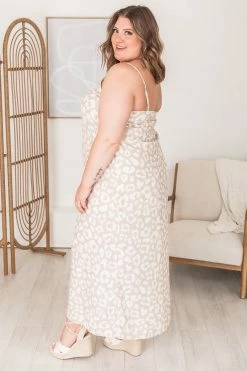 Hot Sale 💯 Pink Lily An Exotic Escape Taupe Animal Print Maxi 👗 Dress FINAL SALE 🥰 -Cheap dresses Store 172080 18 650x