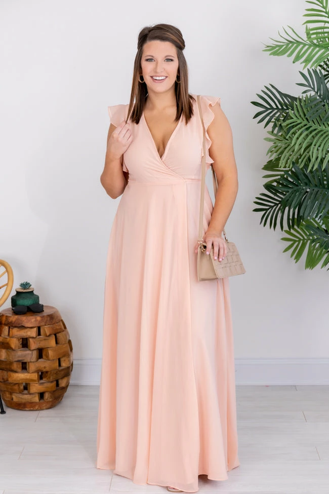 Budget π Pink Lily Sweet Magnolias Wrap Maxi Peach π Dress FINAL SALE π 8 Budget π Pink Lily Sweet Magnolias Wrap Maxi Peach π Dress FINAL SALE π - Image 8