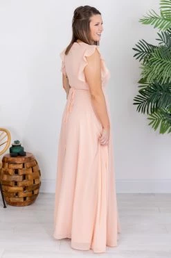 Budget π Pink Lily Sweet Magnolias Wrap Maxi Peach π Dress FINAL SALE π 25 Budget π Pink Lily Sweet Magnolias Wrap Maxi Peach π Dress FINAL SALE π -Cheap dresses Store 172846 9 650x