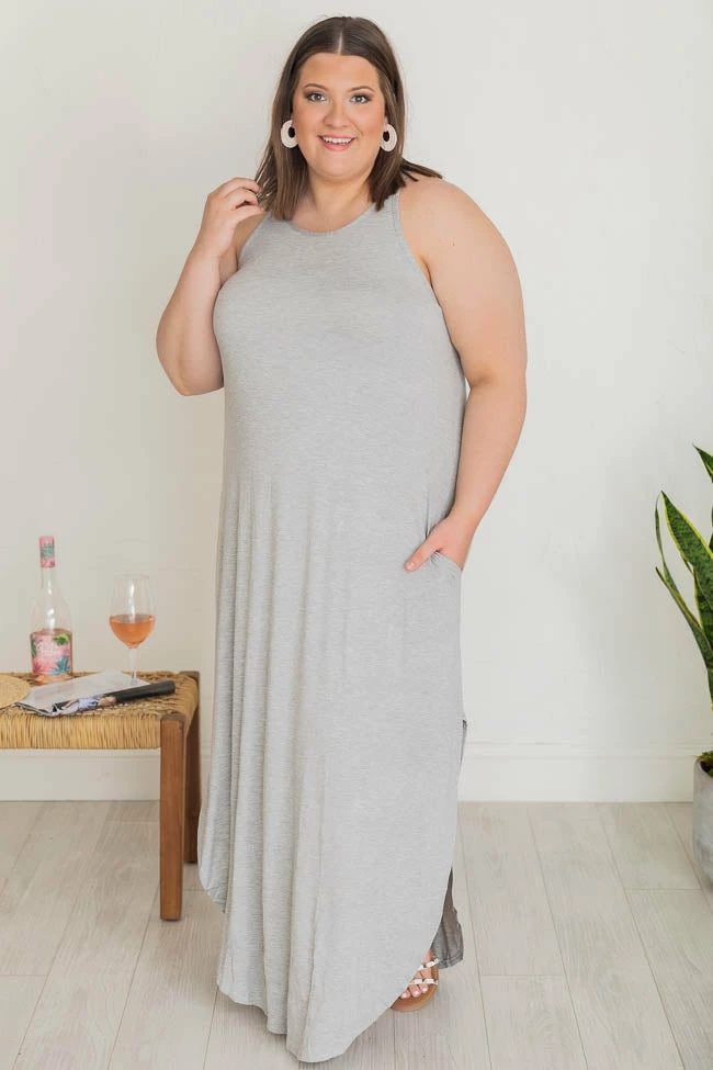 Top 10 𧨠Pink Lily Who I'm Supposed To Be Maxi Grey Tank π Dress FINAL SALE 𧨠12 Top 10 𧨠Pink Lily Who I'm Supposed To Be Maxi Grey Tank π Dress FINAL SALE 𧨠- Image 12