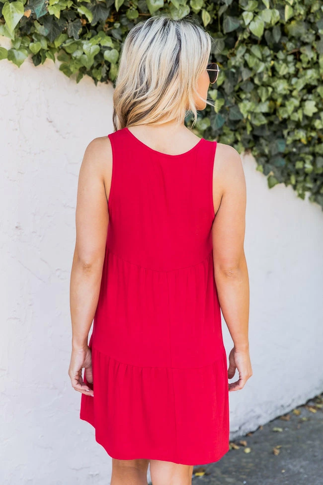 Outlet π Pink Lily Endless Ideas Red Babydoll Knit Tank π Dress FINAL SALE π₯ 7 Outlet π Pink Lily Endless Ideas Red Babydoll Knit Tank π Dress FINAL SALE π₯ - Image 7