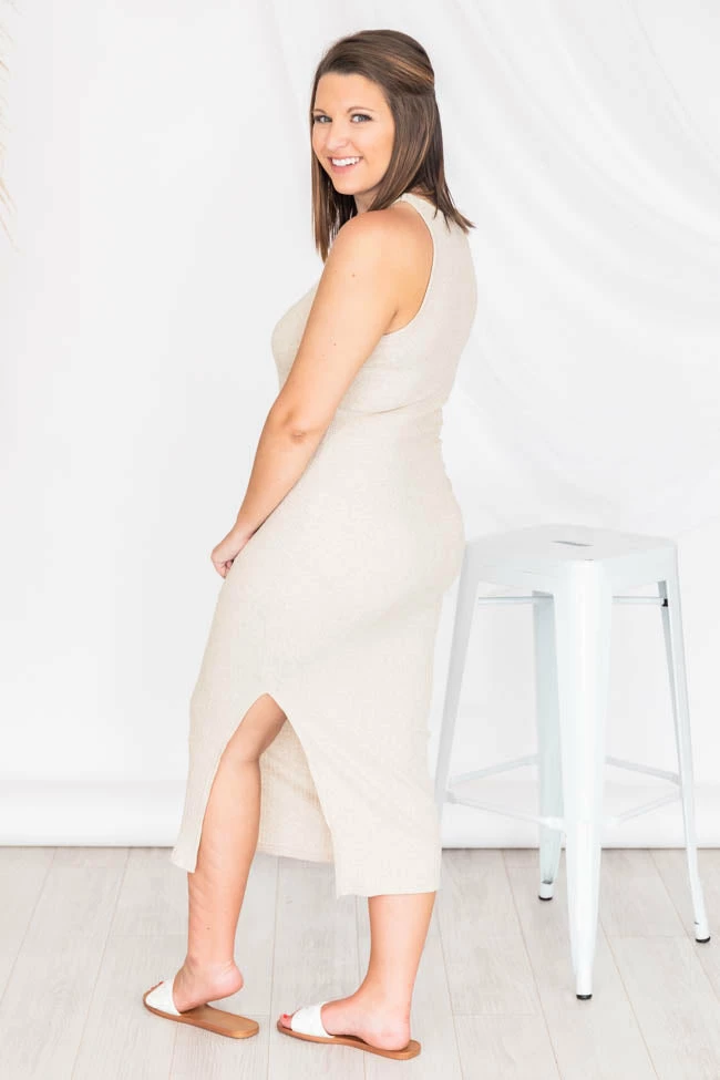 Brand new π€© Pink Lily Adored By You Oatmeal Ribbed Midi Tank π Dress π― 11 Brand new π€© Pink Lily Adored By You Oatmeal Ribbed Midi Tank π Dress π― - Image 11