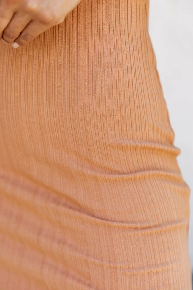 Best reviews of 😍 Pink Lily Adored By You Burnt Orange Ribbed Midi Tank 👗 Dress FINAL SALE ✨ - Image 4