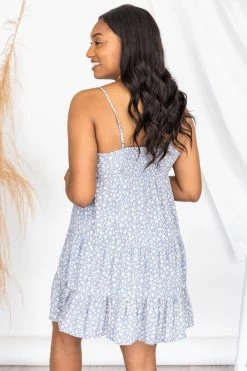 Best Sale 😉 Pink Lily Only Exception Blue Ditsy Floral 👗 Dress FINAL SALE 👏 -Cheap dresses Store 174174 6 650x