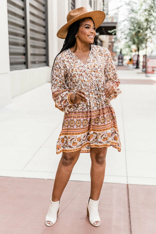 Brand new β Pink Lily Sunset Chaser Orange Printed Mini π Dress π 8 Brand new β Pink Lily Sunset Chaser Orange Printed Mini π Dress π - Image 8