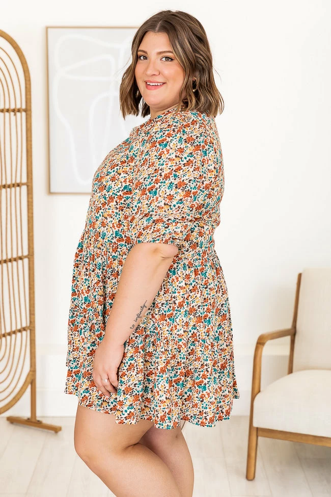 Buy βοΈ Pink Lily Electric Nights Rust Floral Babydoll Mini π Dress π 16 Buy βοΈ Pink Lily Electric Nights Rust Floral Babydoll Mini π Dress π - Image 16