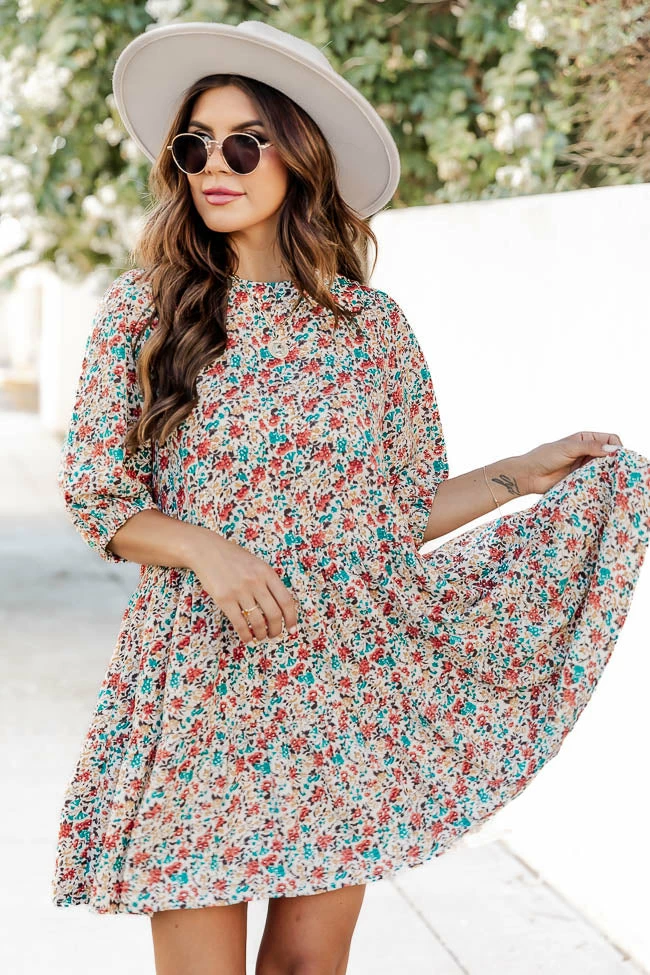 Buy βοΈ Pink Lily Electric Nights Rust Floral Babydoll Mini π Dress π 2 Buy βοΈ Pink Lily Electric Nights Rust Floral Babydoll Mini π Dress π - Image 2