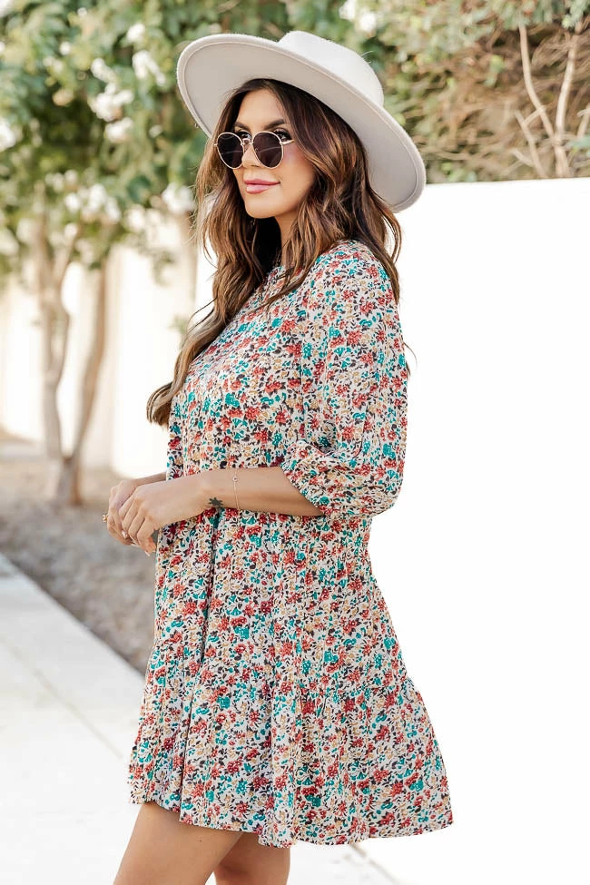 Buy βοΈ Pink Lily Electric Nights Rust Floral Babydoll Mini π Dress π 5 Buy βοΈ Pink Lily Electric Nights Rust Floral Babydoll Mini π Dress π - Image 5