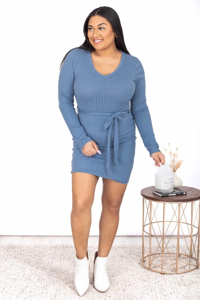 Best deal βοΈ Pink Lily Spend The Weekend Ribbed Knit Mini Blue π Dress FINAL SALE β€οΈ 13 Best deal βοΈ Pink Lily Spend The Weekend Ribbed Knit Mini Blue π Dress FINAL SALE β€οΈ - Image 13