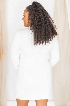 Deals 💯 Pink Lily Makes Sense Ivory Textured Turtleneck Sweater 👗 Dress FINAL SALE ❤️ -Cheap dresses Store 175864 15 650x