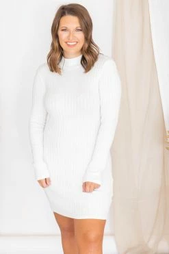 Deals 💯 Pink Lily Makes Sense Ivory Textured Turtleneck Sweater 👗 Dress FINAL SALE ❤️ -Cheap dresses Store 175864 5 6919a9f4 a165 464e 9319 7261179810b0 650x