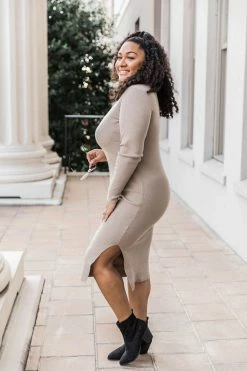 Best reviews of 🔔 Pink Lily Any Other Night Taupe Mock Neck Ribbed Midi 👗 Dress 🎁 -Cheap dresses Store 176078 175478 zuri 169208 worldscollide 7 650x