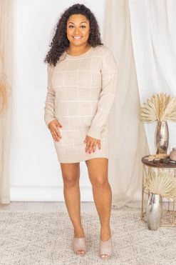 Best deal 𧨠Pink Lily Lucky One Beige Geometric Sweater π Dress π 33 Best deal 𧨠Pink Lily Lucky One Beige Geometric Sweater π Dress π -Cheap dresses Store 176220 11 650x