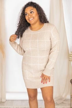 Best deal 𧨠Pink Lily Lucky One Beige Geometric Sweater π Dress π 34 Best deal 𧨠Pink Lily Lucky One Beige Geometric Sweater π Dress π -Cheap dresses Store 176220 14 650x