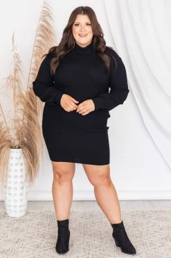 Wholesale 🤩 Pink Lily Excited For This Black Turtleneck Sweater 👗 Dress 😀 -Cheap dresses Store 176378 2 650x