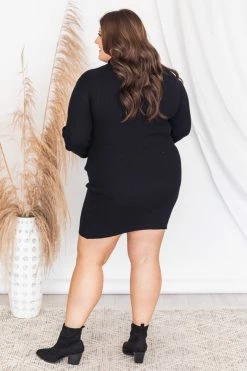 Wholesale 🤩 Pink Lily Excited For This Black Turtleneck Sweater 👗 Dress 😀 -Cheap dresses Store 176378 3 650x