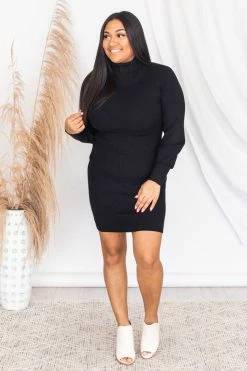 Wholesale 🤩 Pink Lily Excited For This Black Turtleneck Sweater 👗 Dress 😀 -Cheap dresses Store 176378 8 650x