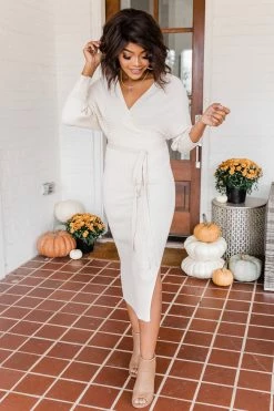 Deals 🛒 Pink Lily Main Event Cream Wrap Sweater 👗 Dress ⭐ -Cheap dresses Store 176382 174786 bethtaupe 165768 it spartytime 173402 myonlydesiregold 9 650x