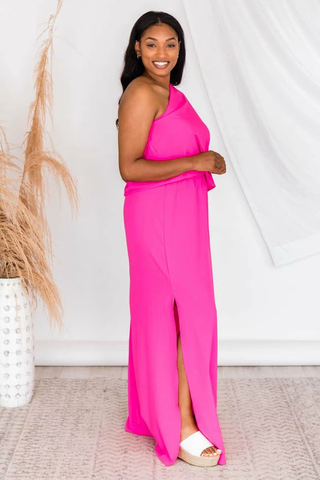 Flash Sale π Pink Lily Found My Forever Pink One Shoulder Maxi π Dress π 9 Flash Sale π Pink Lily Found My Forever Pink One Shoulder Maxi π Dress π - Image 9