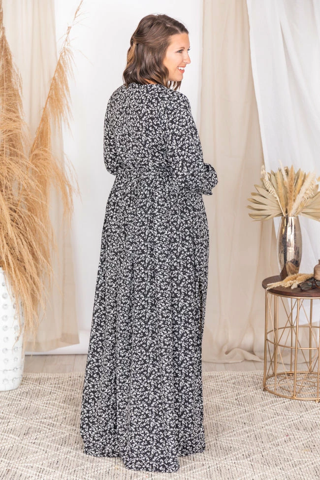 Wholesale π Pink Lily Stealing The Night Black Floral Maxi π Dress FINAL SALE π 12 Wholesale π Pink Lily Stealing The Night Black Floral Maxi π Dress FINAL SALE π - Image 12