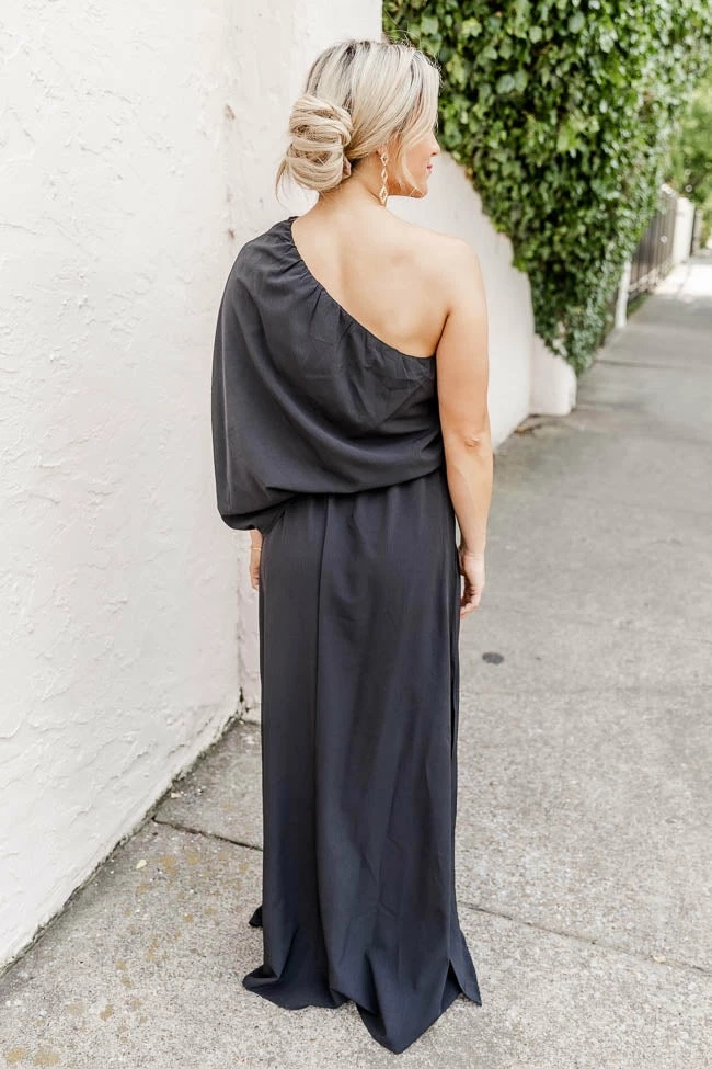 Best deal π Pink Lily Found My Forever Black One Shoulder Maxi π Dress π 5 Best deal π Pink Lily Found My Forever Black One Shoulder Maxi π Dress π - Image 5