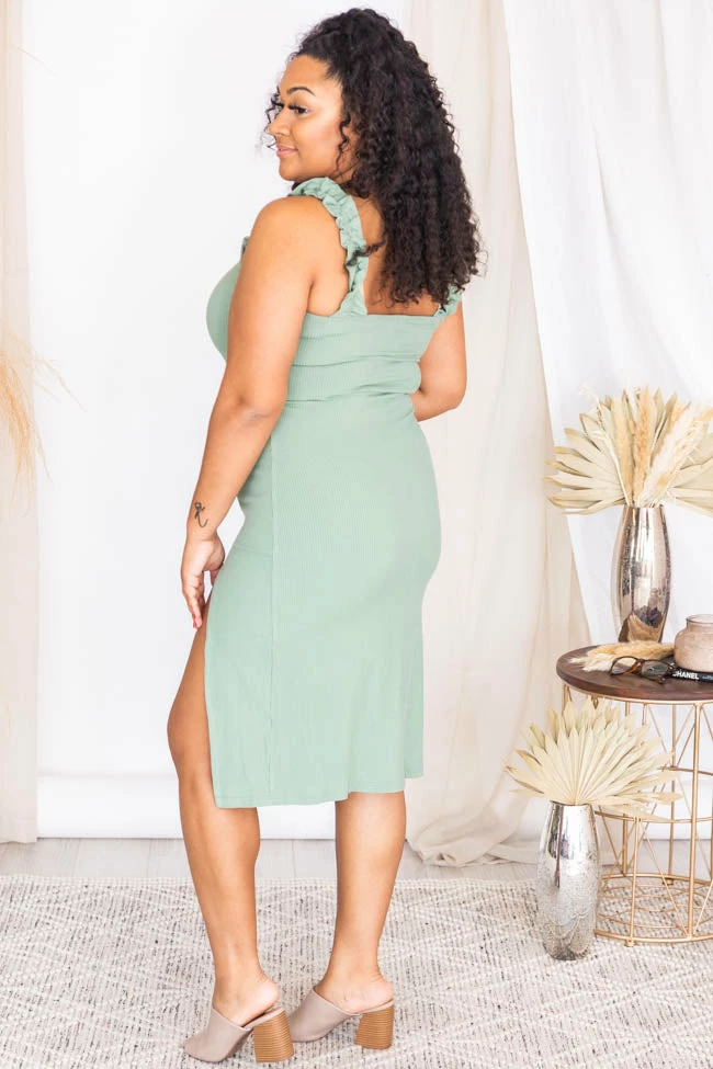 Best Pirce π₯° Pink Lily Alone Tonight Olive Ruffle Sleeve Midi π Dress FINAL SALE π 10 Best Pirce π₯° Pink Lily Alone Tonight Olive Ruffle Sleeve Midi π Dress FINAL SALE π - Image 10