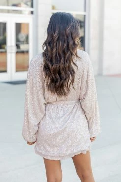 Top 10 🤩 Pink Lily Plan A Date Beige Balloon Sleeve Belted Sequin 👗 Dress FINAL SALE 🤩 -Cheap dresses Store 178032 planadate 185938 martina 11 650x