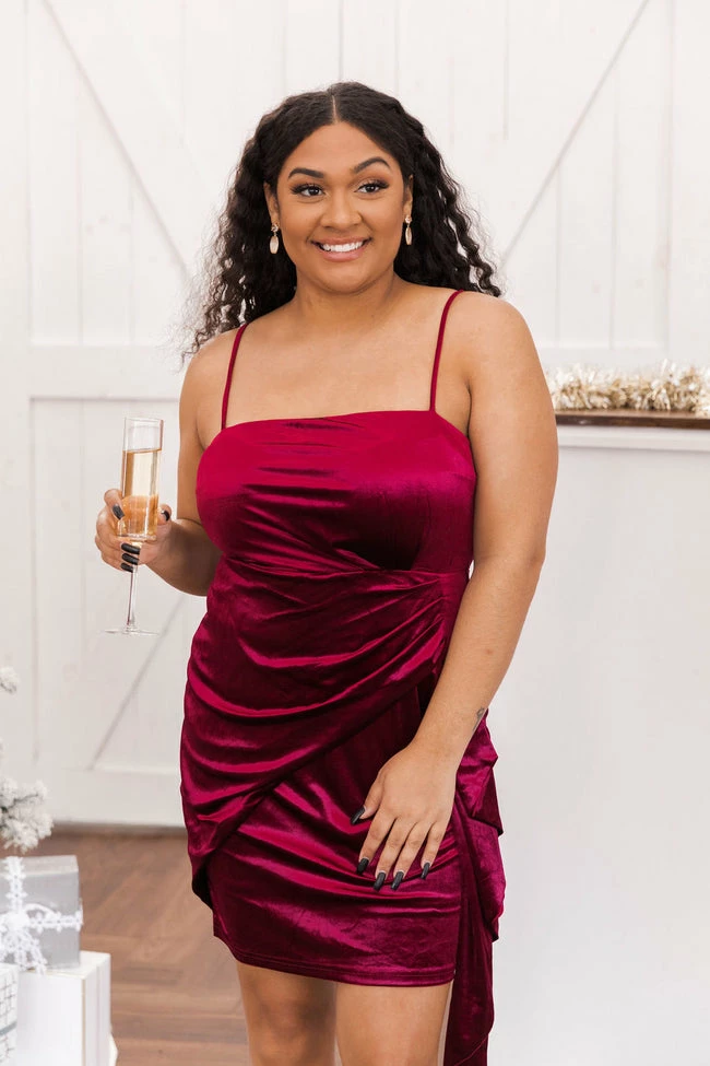 Promo β Pink Lily Everybody You Know Burgundy Velvet Tie Waist Mini π Dress FINAL SALE β 1 Promo β Pink Lily Everybody You Know Burgundy Velvet Tie Waist Mini π Dress FINAL SALE β