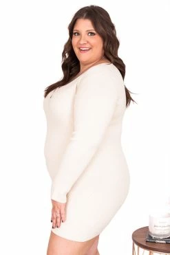 Deals 🛒 Pink Lily Stay Holding On Cream Ribbed Henley Mini 👗 Dress FINAL SALE 😍 -Cheap dresses Store 178622 6 650x