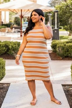 Best Sale 😉 Pink Lily Trip Around The Sun Camel Striped Midi Sweater 👗 Dress FINAL SALE 👍 -Cheap dresses Store 180224 triparoundthesun 179410 brendabrown 173176 lifetimeofmagic 3 650x
