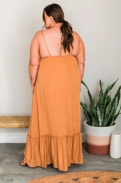 Discount ✨ Pink Lily Totally Agreeable Camel Cami Maxi 👗 Dress FINAL SALE ✔️ -Cheap dresses Store 180244 1 650x
