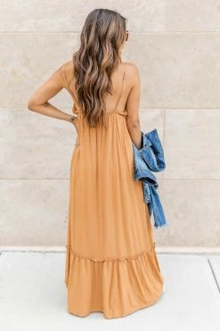 Discount ✨ Pink Lily Totally Agreeable Camel Cami Maxi 👗 Dress FINAL SALE ✔️ -Cheap dresses Store 180244 totallyagreeablecamel 180354 simpleadvice 167954 staybeautifuldarkwash 164324 thejennywhite 5 650x