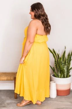 Best Pirce β Pink Lily Marigold Sunset Yellow Strapless Button Detail Midi π Dress FINAL SALE π 39 Best Pirce β Pink Lily Marigold Sunset Yellow Strapless Button Detail Midi π Dress FINAL SALE π -Cheap dresses Store 180278 8 650x