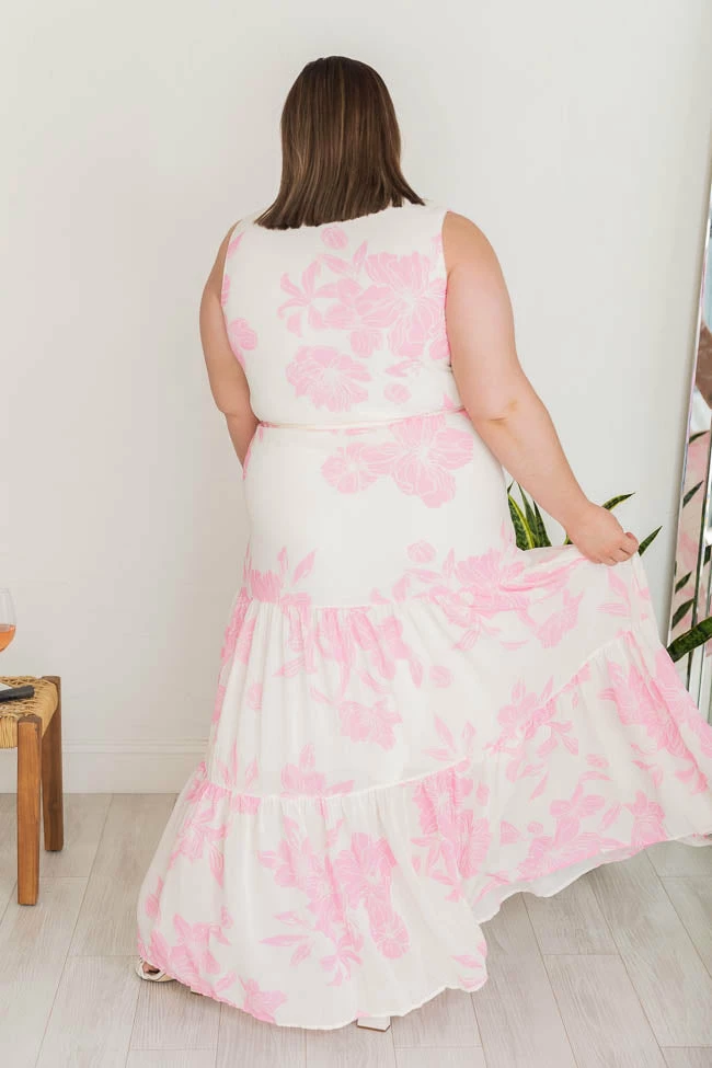 Budget π― Pink Lily Ocean Sunset Floral Ivory/Pink Maxi π Dress FINAL SALE π 15 Budget π― Pink Lily Ocean Sunset Floral Ivory/Pink Maxi π Dress FINAL SALE π - Image 15