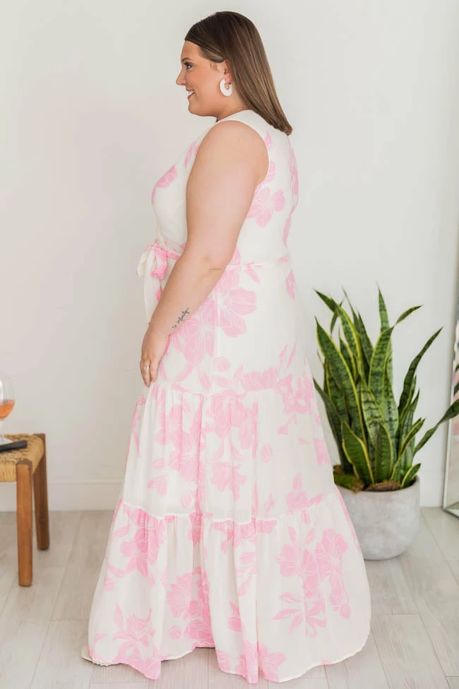 Budget π― Pink Lily Ocean Sunset Floral Ivory/Pink Maxi π Dress FINAL SALE π 14 Budget π― Pink Lily Ocean Sunset Floral Ivory/Pink Maxi π Dress FINAL SALE π - Image 14