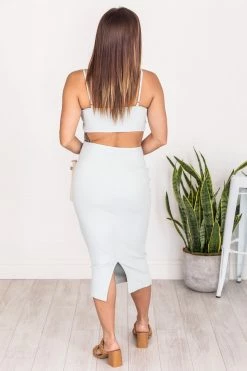 Brand new 👍 Pink Lily Good And Gone Sage Cutout Ribbed Midi 👗 Dress FINAL SALE 😀 -Cheap dresses Store 181052 3 650x