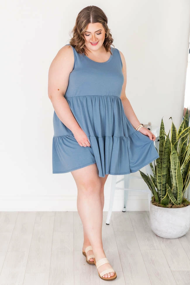 Deals π₯° Pink Lily Stay Longer Blue Tiered Tank π Dress FINAL SALE π₯° 15 Deals π₯° Pink Lily Stay Longer Blue Tiered Tank π Dress FINAL SALE π₯° - Image 15