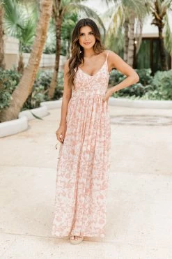Best reviews of β Pink Lily It's Love At First Sight Peach Floral Maxi π Dress FINAL SALE π