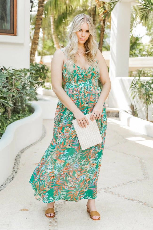 Cheapest β€οΈ Pink Lily It's Love At First Sight Green Tropical Maxi π Dress FINAL SALE π 9 Cheapest β€οΈ Pink Lily It's Love At First Sight Green Tropical Maxi π Dress FINAL SALE π - Image 9