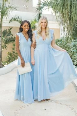 Discount π― Pink Lily Sweet Magnolias Blue Wrap Maxi π Dress FINAL SALE π