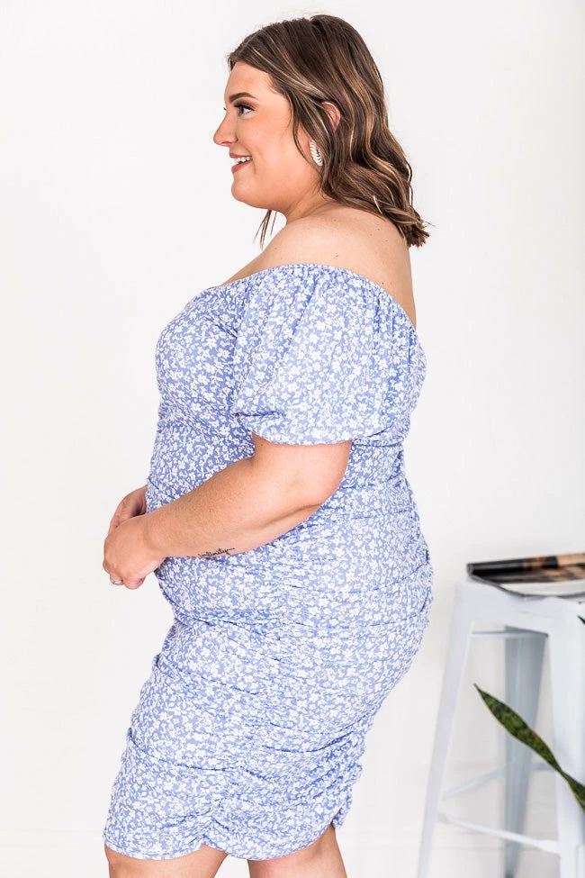 Budget π Pink Lily A Million Coincidences Blue/White Floral Ruched π Dress FINAL SALE 𧨠12 Budget π Pink Lily A Million Coincidences Blue/White Floral Ruched π Dress FINAL SALE 𧨠- Image 12