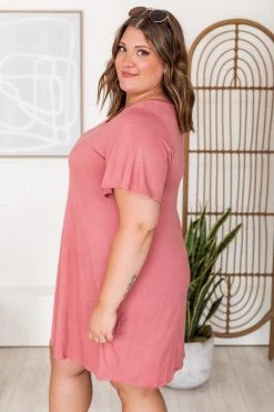 Promo ⭐ Pink Lily Basically The Best Mauve T-Shirt 👗 Dress FINAL SALE ❤️ -Cheap dresses Store 181670 3 650x