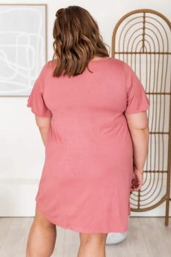 Promo ⭐ Pink Lily Basically The Best Mauve T-Shirt 👗 Dress FINAL SALE ❤️ -Cheap dresses Store 181670 4 650x